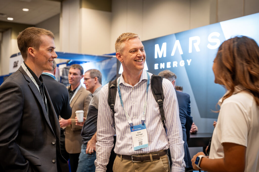 Exhibit hall at the Midwest Solar Expo 2025