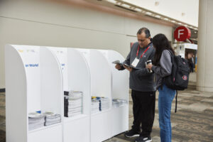 Attendees at pub bins