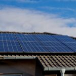 Roof with solar panels